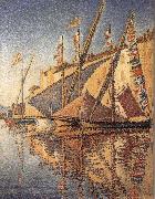 Paul Signac The sloop hang flag painting